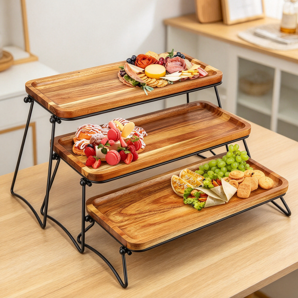 16 3-Tier Large Serving Tray Cupcake Stand - Image 1