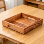 10x10 Acacia Serving Tray with Handles