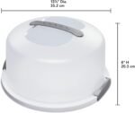 White Round Cake Server and Storage Container - Image 2