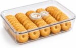 Airtight Clear Tall Cookie Container with Dual Timer