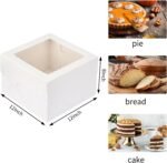 15-Pack White Window Cake Boxes 12x12x8 - Image 2