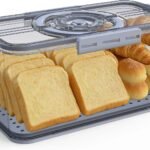 Clear Bread Box with Lid and Time Recording
