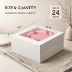 24-Pack Cake Transport Boxes 10x10x5 - Image 2