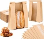 50-Pack Kraft Sourdough Bread Bags with Tin Tie