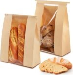100-Pack Large Paper Bread Bags for Sourdough