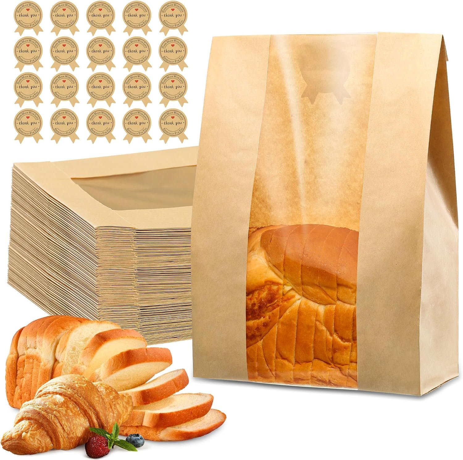 81SIM84TjdL._AC_SL1500_.jpg 25-Pack Thicker Window Sourdough Bread Bags - Image 1
