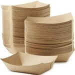 50-Pack 3lb Compostable Kraft Paper Food Trays
